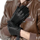 Мужские деловые перчатки из оленьей кожи, кожаные перчатки ручной работы, зимние теплые перчатки высшего класса из натуральной кожи, перчатки для вождения NR26