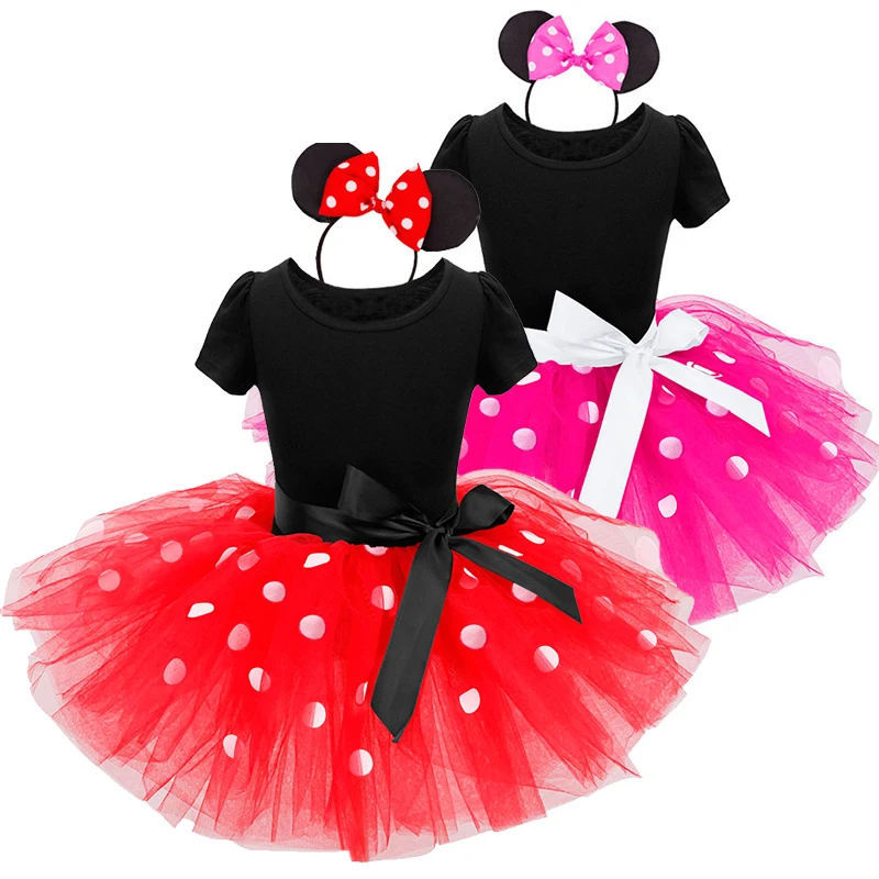 Fancy Kids Dresses for Girls Birthday First Christmas Halloween Dots Dress Up Costume Baby Clothing 2 6T Wear | Детская одежда и