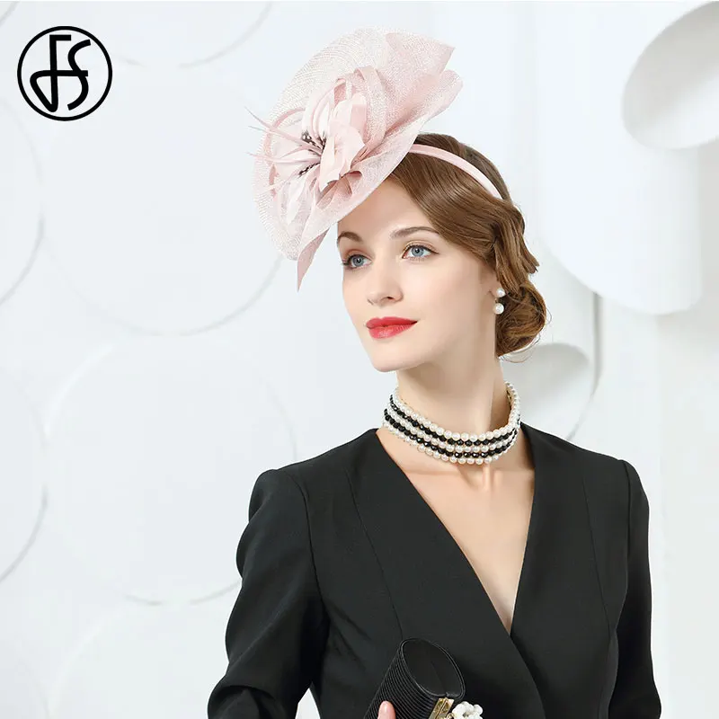 Женская винтажная шляпка Вуалетка FS Шляпка в стиле Кентукки для церкви и