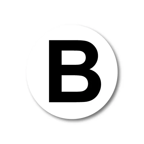 B стикер буквы 6x6 см|Канцелярские наклейки| |
