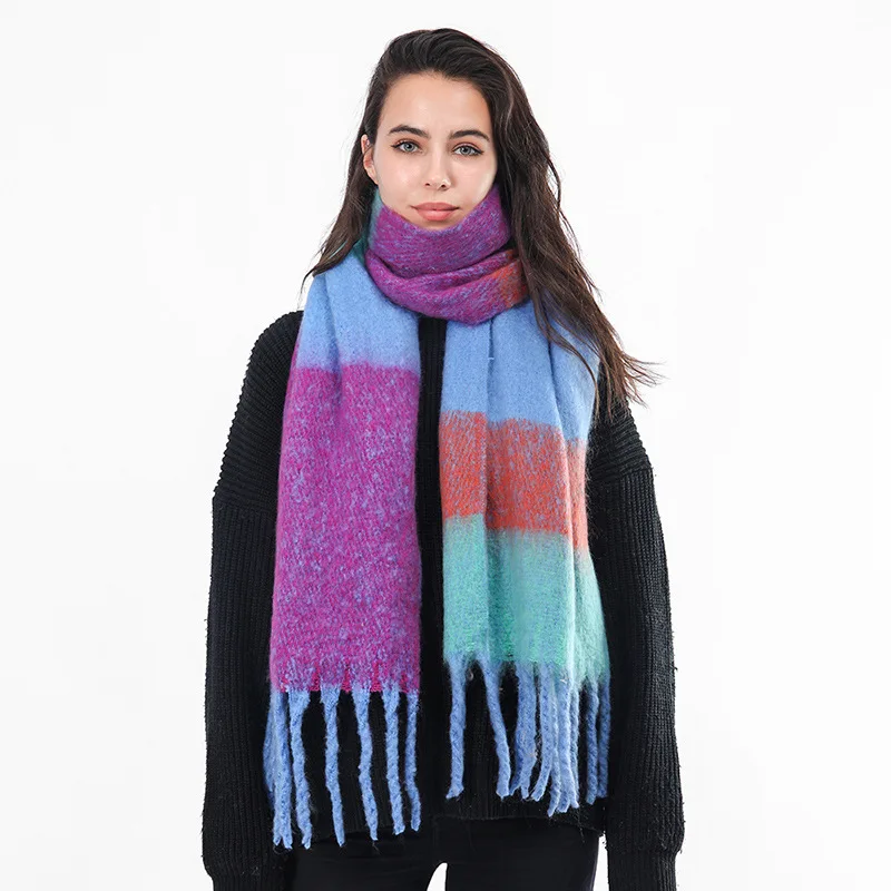 

Новинка Осень-зима 2021 женский модный тканый плотный теплый шарф