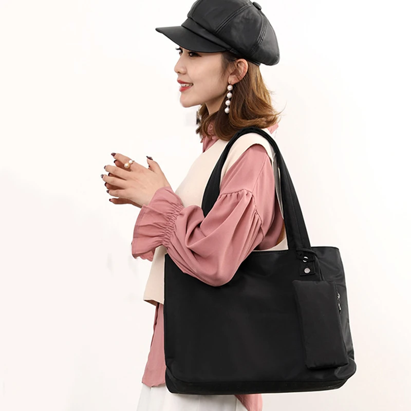 Outdoor Large Capacity Long Shoulder Handbag Shopping Tote Bag Beach Top-handle Bags Women Designer Nylon Handbags | Багаж и сумки