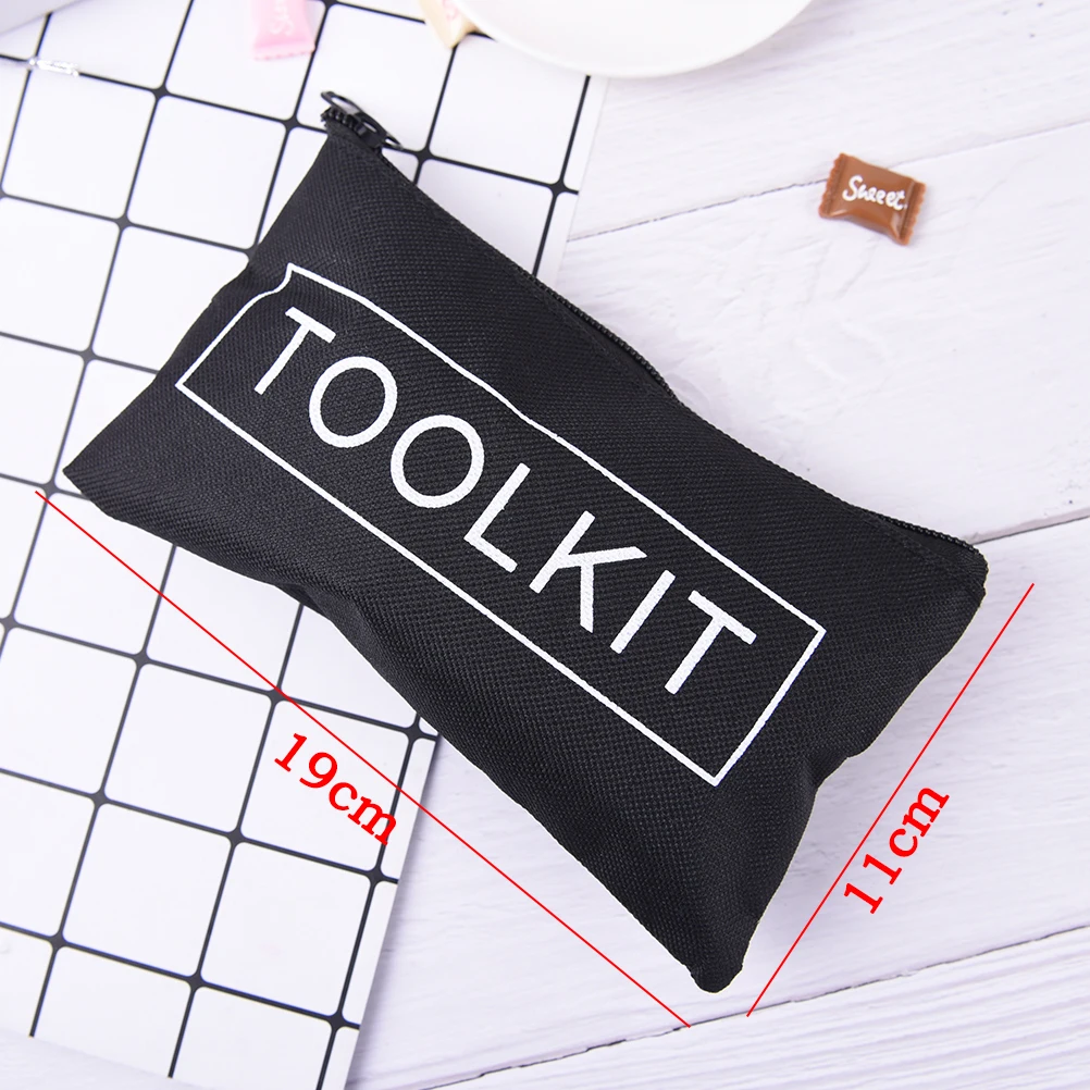 

1PCS Black Waterproof Tool Kit Bag Oxford Wrench Bag Zipper Storage Instrument Case Scissors Bag For Travel Accessories