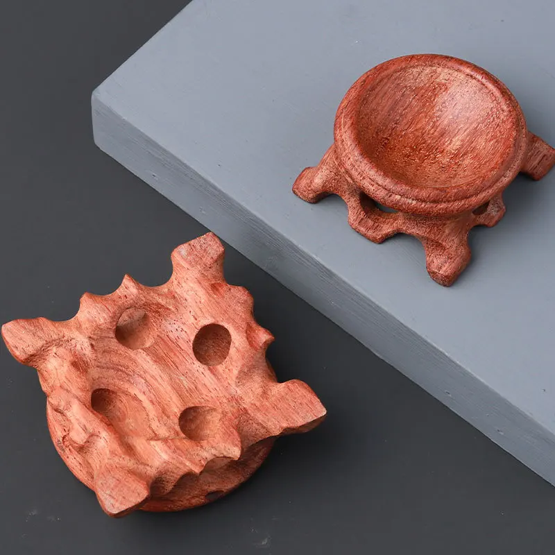 

Подставка из массива дерева для хрустального шара, фигурка, подставка из ореха, украшение для домашнего стола, поделки