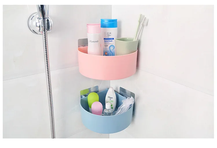 Полка для ванной комнаты стеллаж хранения на клейкой основе кухни украшение дома