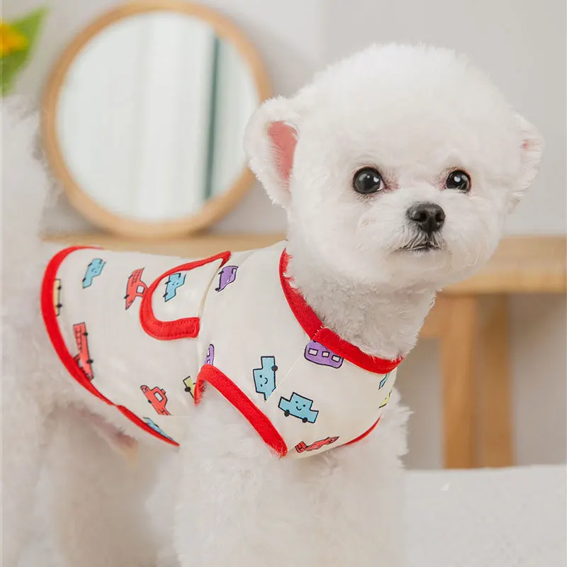 

Summer Pet Clothes Dog T-shirt Letter Printed Dog Vest For Small Medium Dogs Accessories Pet Supplies Cat Vest Shirts