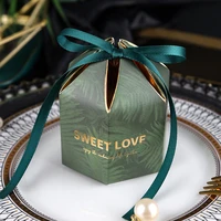 green candy box with ribbon chocolate gift boxes souvenirs for guests wedding favors and gifts birthday baby shower favors boxes