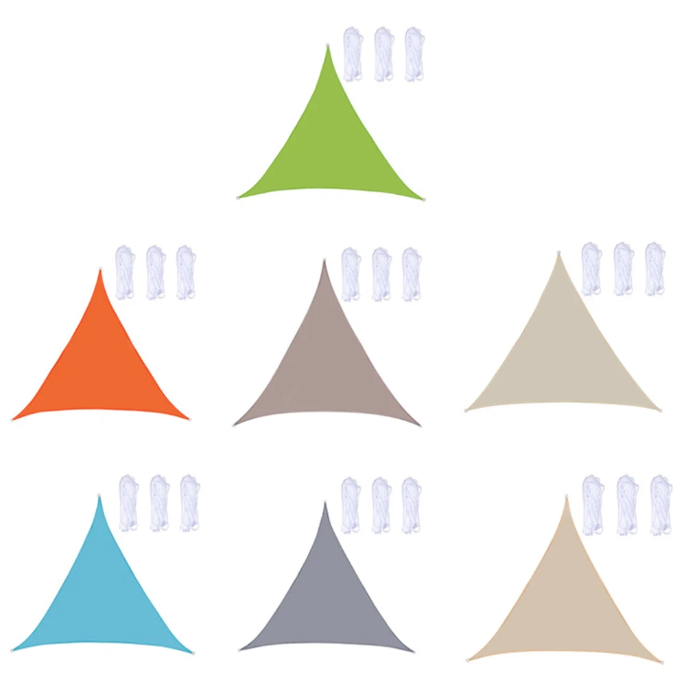 

3x3x3m Oxford Cloth Shadow Sail Waterproof UV Protection Canopy Terrace Fixed Wind Rope Garden Yard Outdoor Shade Sail Net