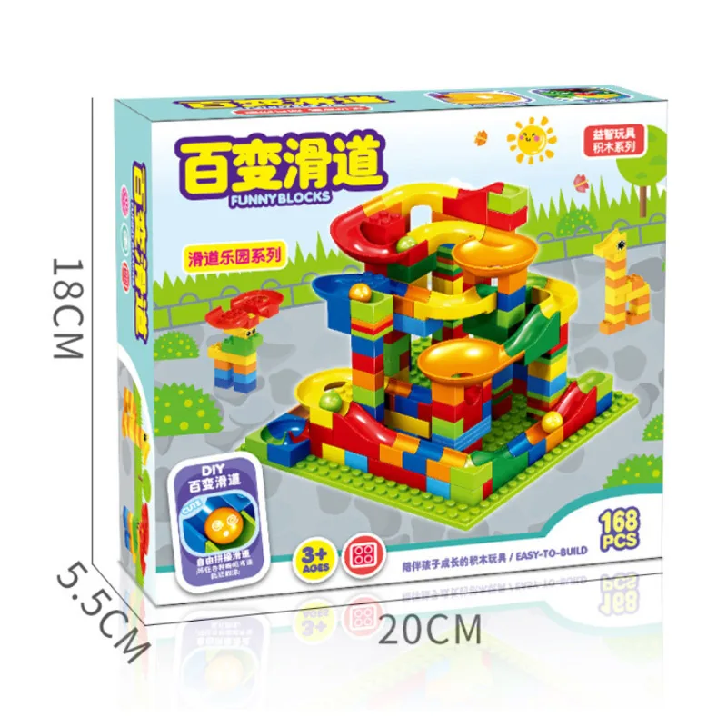 

330PCS Marble Run Block Mini Blocks Funnel Toy Slide Building Kits City Building Blocks Hobby Building Tools for Children Gift
