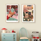 5d Diy алмазная живопись мультфильм аниме разноцветный пейзаж плакаты с мороженым Алмазная мозаика наборы для вышивки крестиком домашний Декор подарок