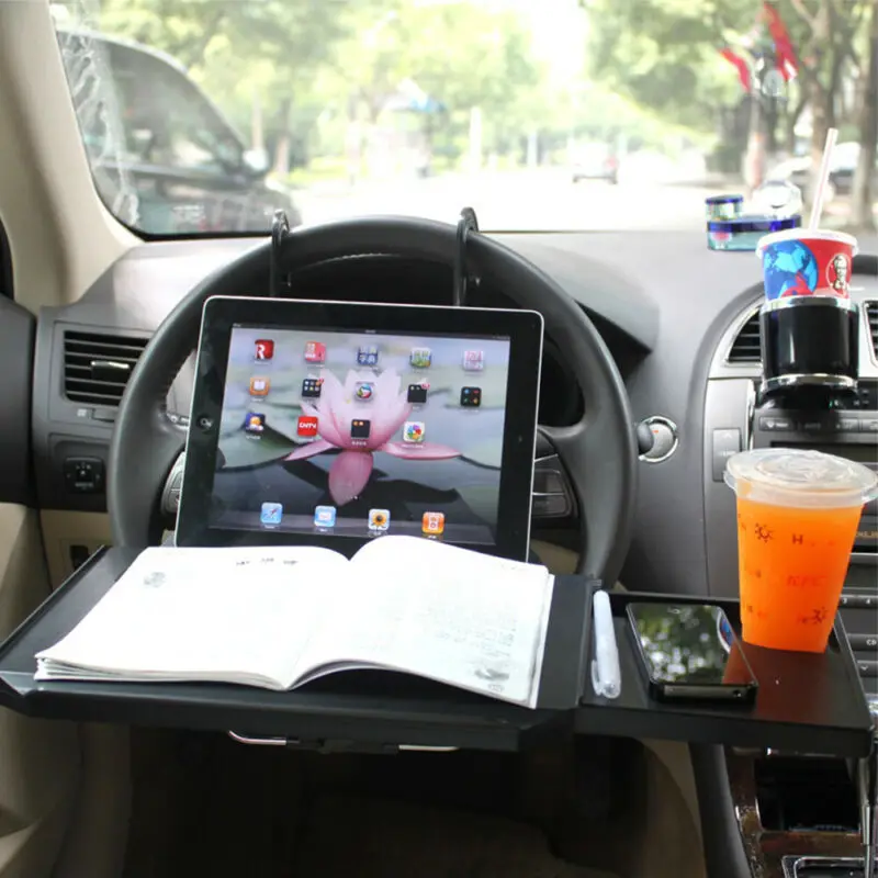 

Laptop Car Mount Desk Holder Steering Wheel Folding Tablet Eating Tray Stand