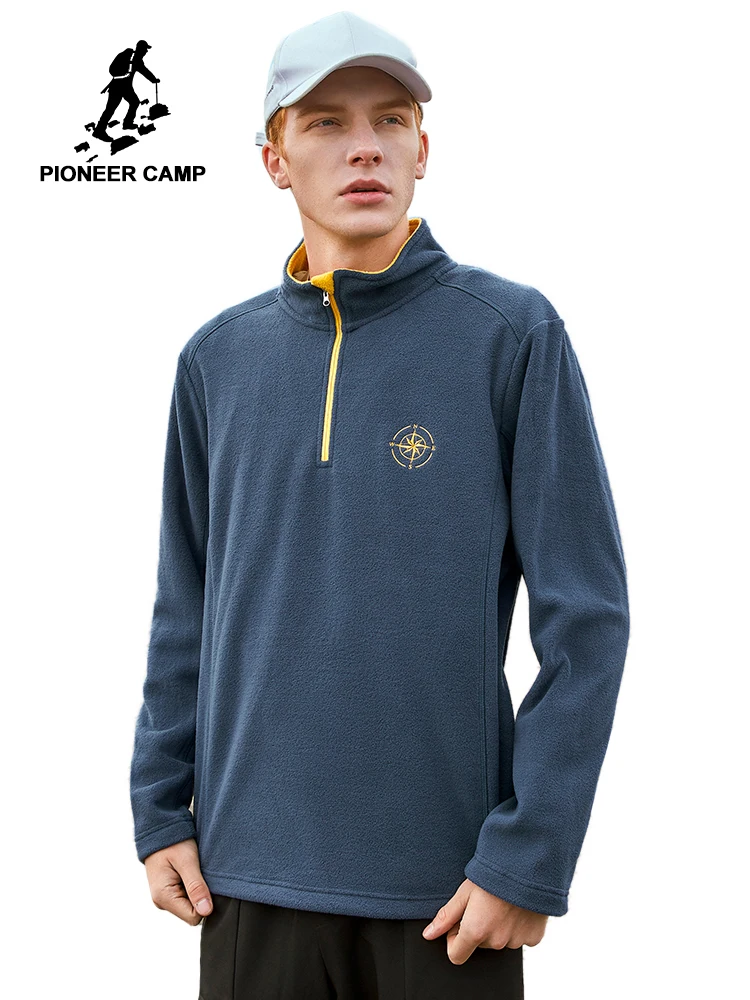 Мужская Флисовая Куртка Pioneer Camp теплая однотонная спортивная куртка черного и