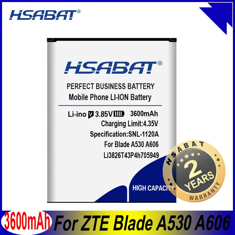 Аккумулятор HSABAT Li3826T43P4h705949 3600 мАч для ZTE Blade A530 A606 BA530 BA606|Аккумуляторы мобильных
