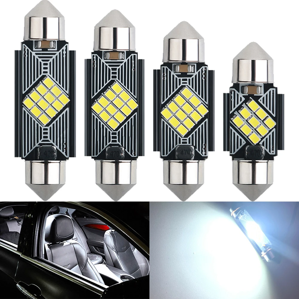 2PCS CANBUS C5W Festoon 12V Car LED New 2016 Bulb 31mm 36mm 39mm 41mm
Car Interior Dome Lamp License Plate Reading Light Whit
