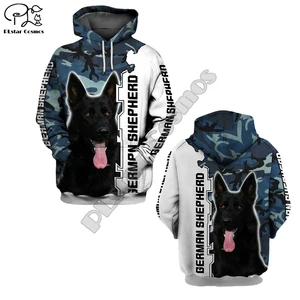 Толстовка мужская с длинным рукавом и 3D-принтом пастушья собака