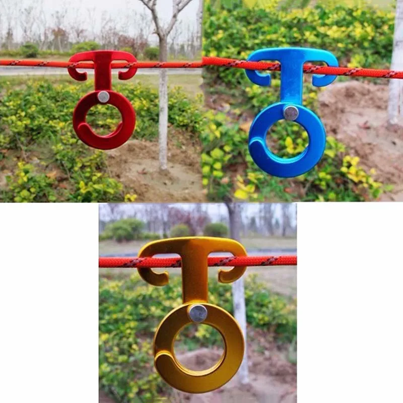 2 шт. мульти Функция алюминиевого сплава палатка веревка пряжки