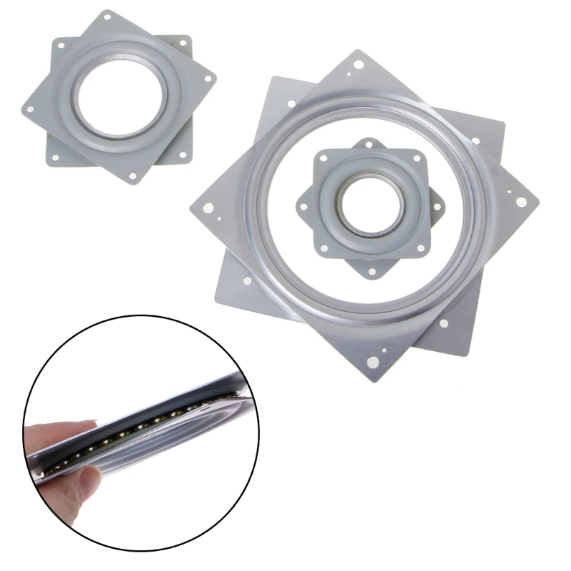 

Square Lazy Susan 360 Rotating Rolling Bearing Turntable 300 lbs Bearings Plate 37MD