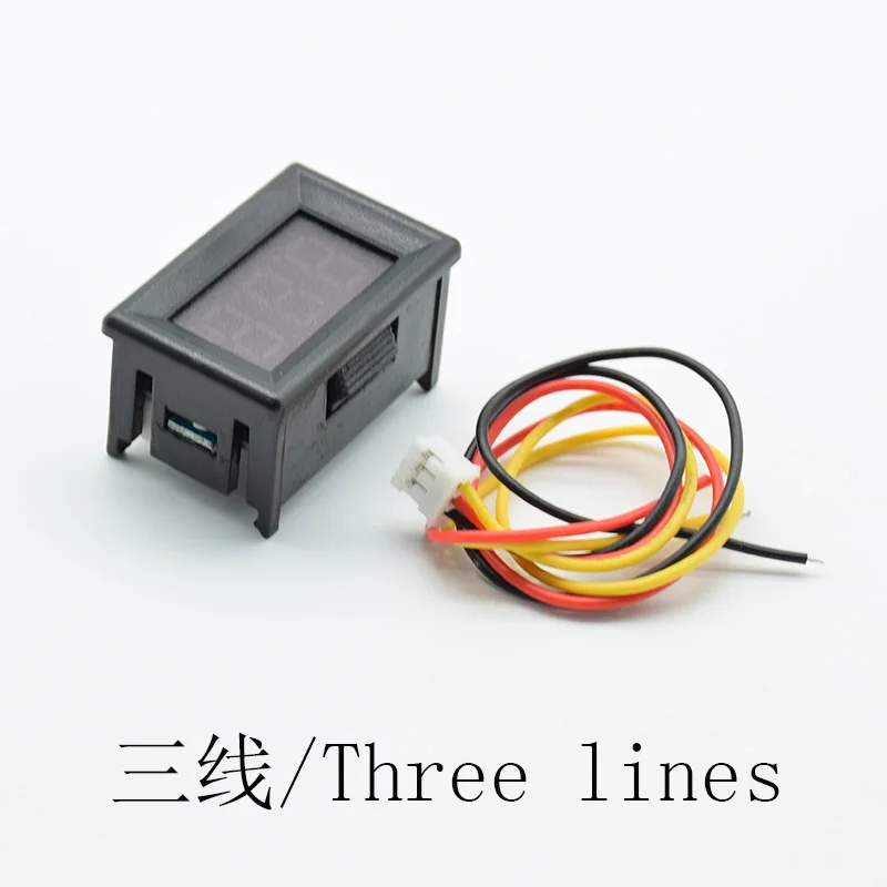

1pc DC2.4V-30V/0-100V 2Wires/3Wires Voltmeter Mini 0.36" Digital Voltage Gauge Meter for Auto Car Electrical Instruments Meters