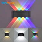 Настенный светодиодный RGB светильник в скандинавском стиле, комнатное и уличное водонепроницаемое садовое бра для гостиной, ванной, спальни, крыльца, освещение, 85-265 в