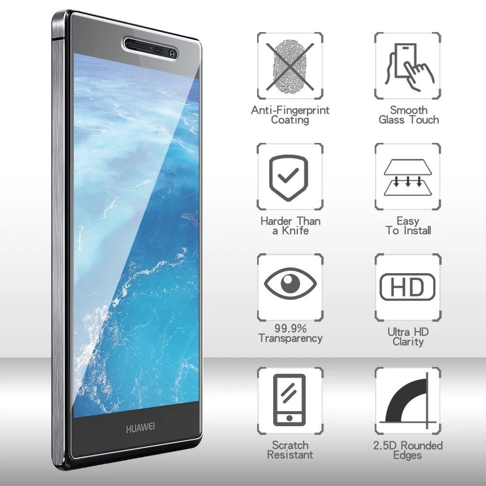 Защитное стекло закаленное для Huawei Y8P Y6 Y7 Y5 P7 P9 P10 Plus 20i 8C 2015 2017 2018 2019 защитная пленка