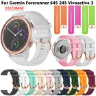 Сменный силиконовый ремешок 18 20 мм для Garmin Forerunner 645 245, Vivoactive 4S, ремешок для умных часов, легко подходит, Wistband Correa