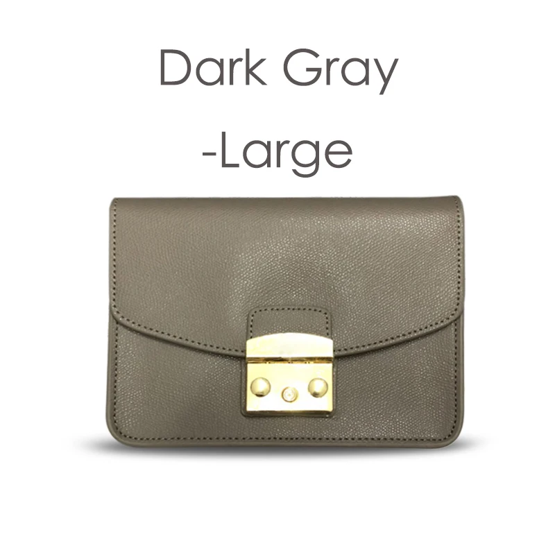 Dark Gray-21cm Брендовая дизайнерская женская сумка на плечо из натуральной кожи, женская сумка-мессенджер, сумка через плечо с золотой цепочкой - Цвет: Dark Gray-21cm
