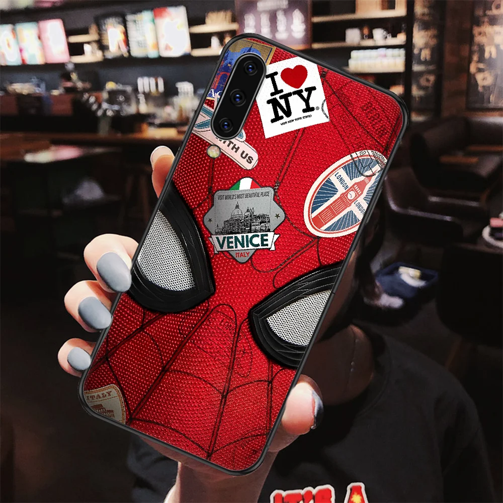 

Spider Pattern Man Phone case For Samsung Galaxy A 3 5 7 8 10 20 21 30 40 50 51 70 71 E S 2016 2018 4G black fashion coque