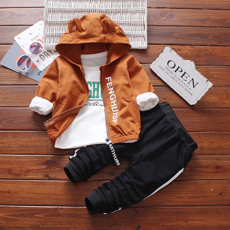 Одежда для мальчиков весна-осень новое Свободное пальто с узором Кепка капюшоном