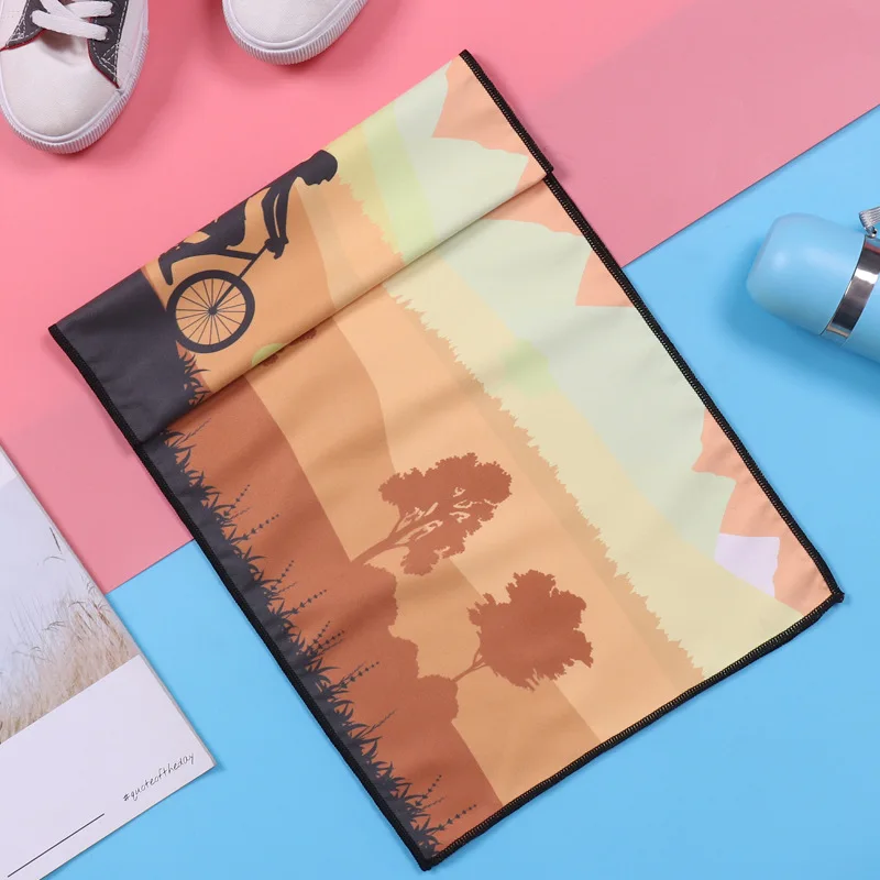 Полотенце для тренажерного зала и йоги из микрофибры быстросохнущее холодное