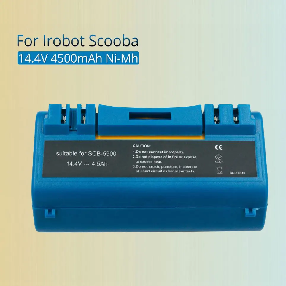 Сменная аккумуляторная батарея 2021 для пылесоса iRobot Scooba 14 4 В 4500 мАч Nimh 340 34001 380 385 390