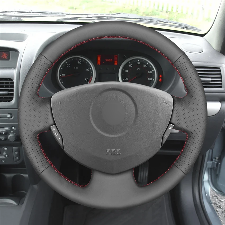 Чехол на руль из натуральной кожи для Renault Clio 2 2001-2005 Dacia Sandero 2008 2009 2010 2011 2012 |