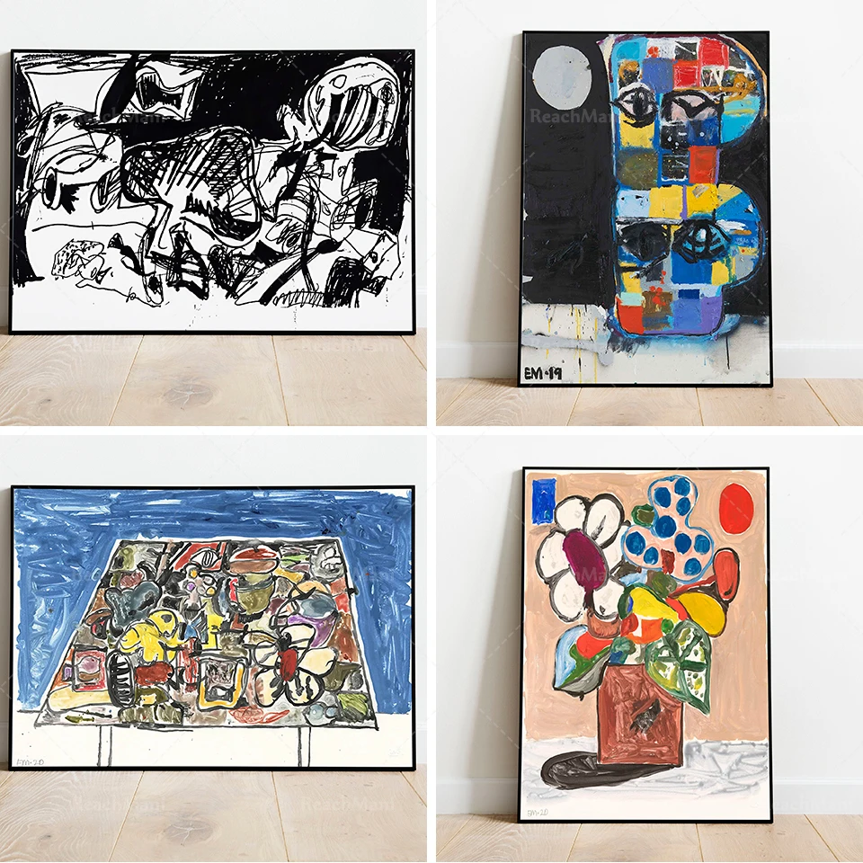 

Air Lechinsky - Eddie Martinez Art Print, Pop Art Print, Abstract art print, Contemporary Art, Eddie Martinez Poster, Abstract