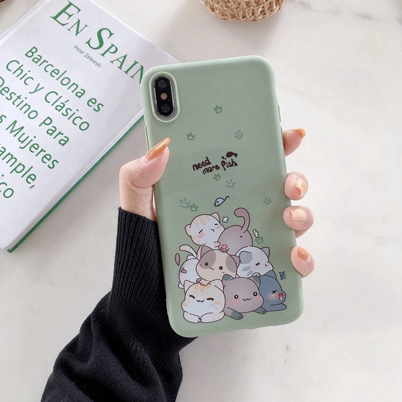 ST-4 Мультяшный Мягкий силиконовый чехол для Etui iPhone 6 6S 7 8 Plus X XR XS Max 11 Pro Max 6,1 5,8 6,5 Мягкий силиконовый чехол с бантом - Цвет: ST-4