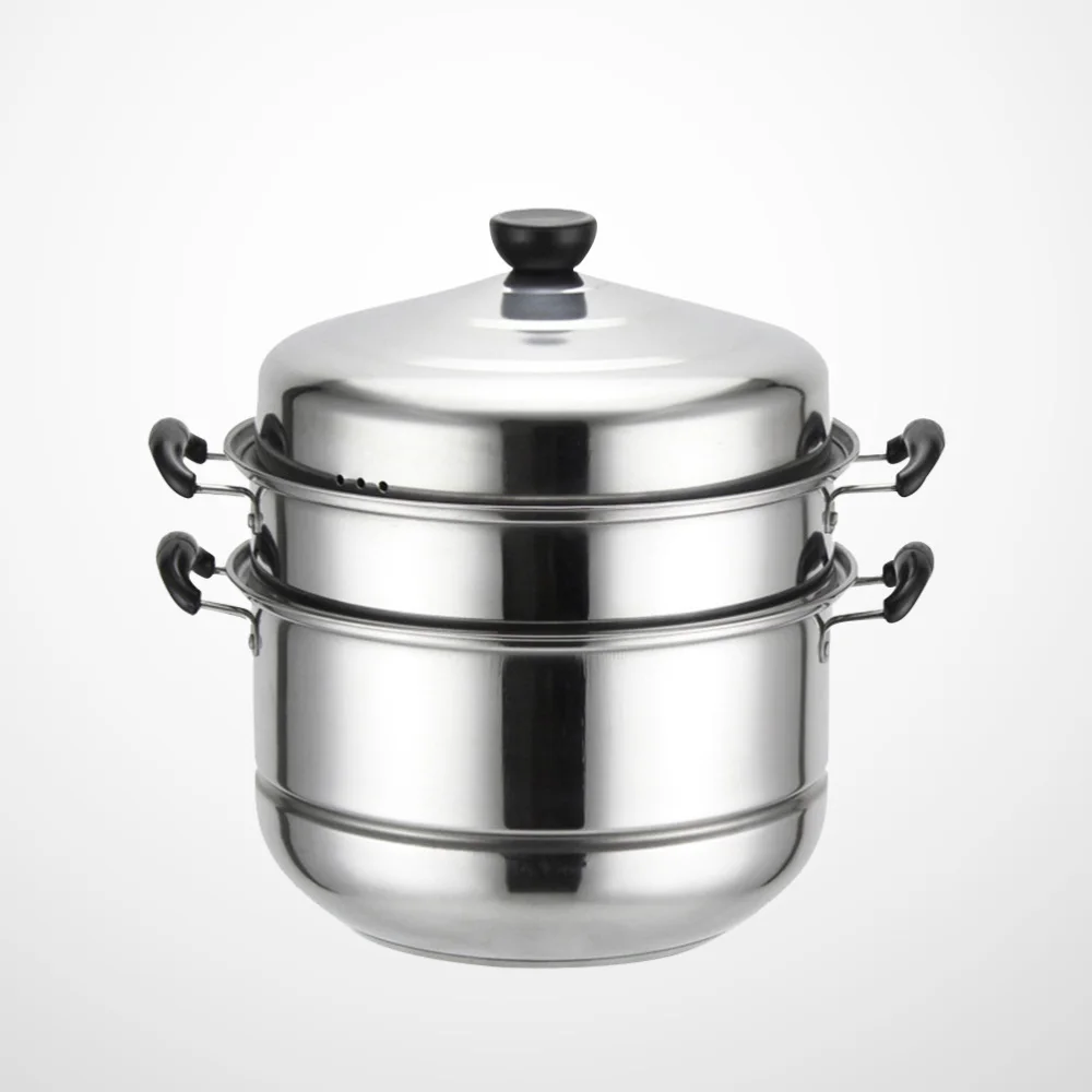 

Stainless Steel Three-layer Thick Steamer Multifunction Soup Steam Pot Universal Cooking Pots for Induction Cooker Gas Stove (28