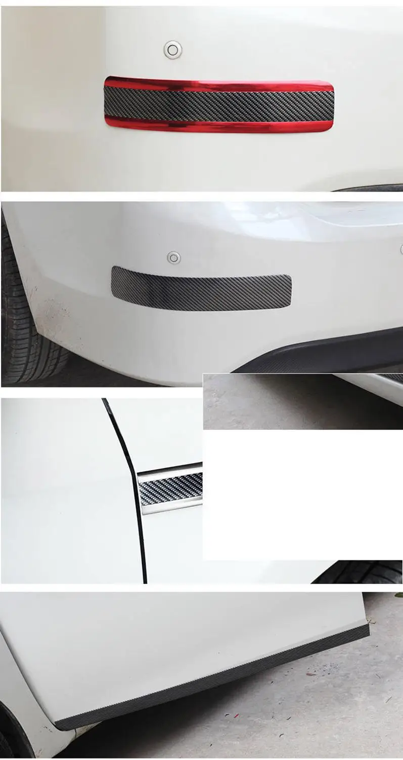 Car Sticker 5D Carbon Fiber Rubber Protector Door Sill Styling Bumper Strip Protectors Auto Accessories | Автомобили и мотоциклы