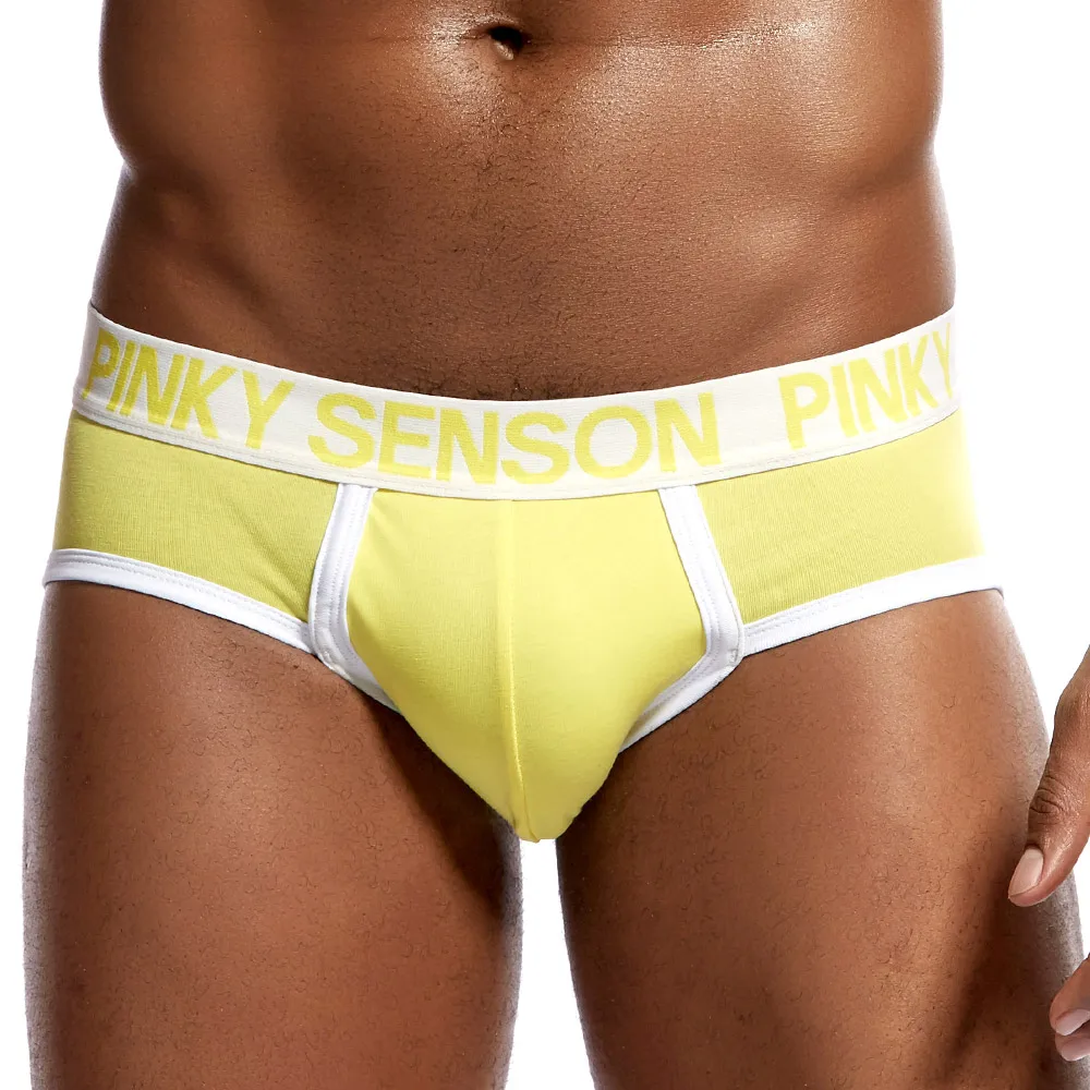 Трусы брифы Pinkysenson мужские однотонные хлопковое нижнее белье шорты трусы| |