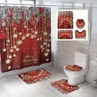 Водонепроницаемая занавеска для душа в ванную комнату, набор ковриков, 2019