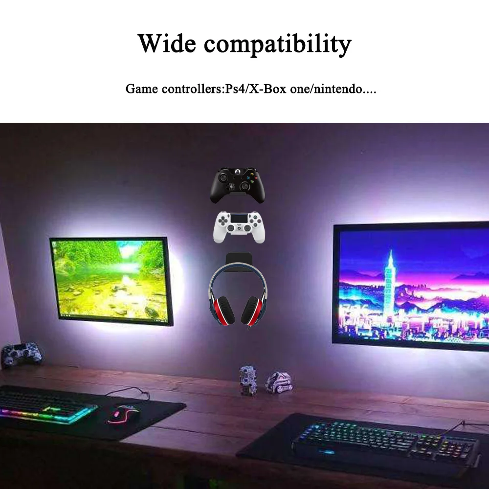 Настенный держатель для игрового контроллера, совместимый с sony playstation 4 xbox ONE, поддержка nintendo Switch Pro с гарнитурой