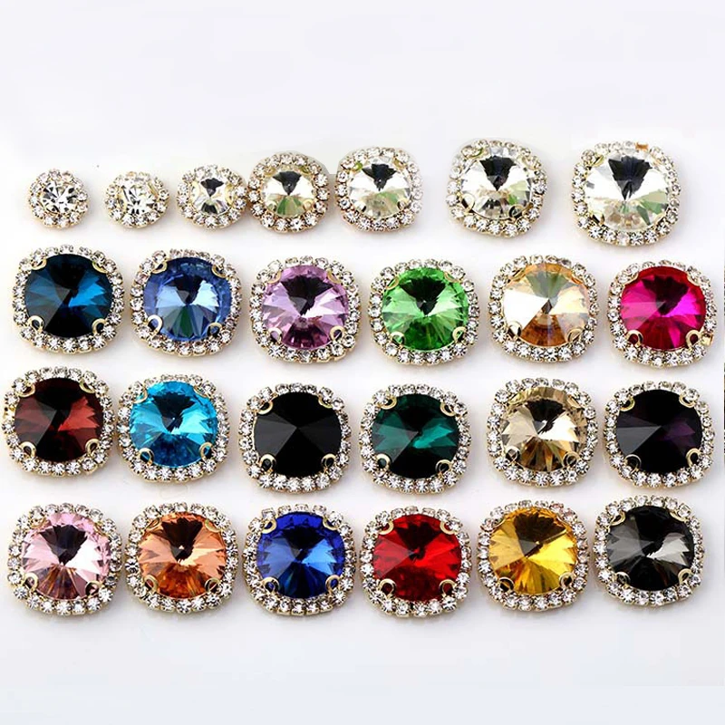 Стразы rivoli в форме когтей с серебряной основой блестящие стразы плоским