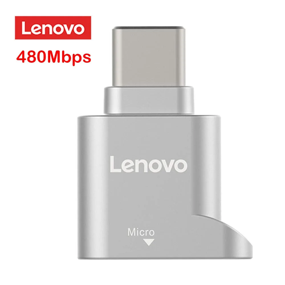 Lenovo D201 USB кардридер 480 Мбит/с 512 Гб Micro SD OTG адаптер для Android MAC OS Type C к TF памяти