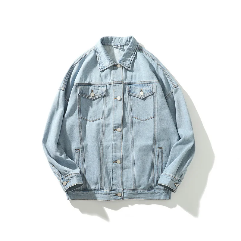 Мужская джинсовая куртка Little Raindrop повседневная хлопковая с отложным воротником