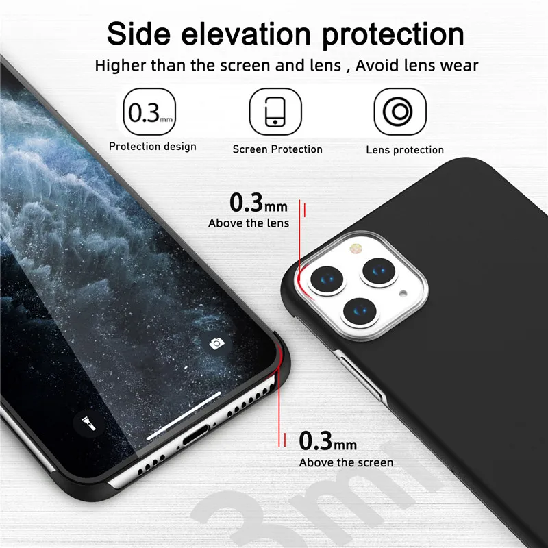 Ультратонкий Противоскользящий чехол USLION для iPhone 11 Pro Max XR XS 8 7 6 6s Plus сплошной цвет