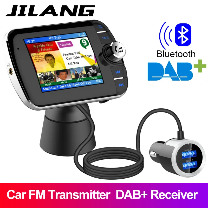 Автомобильный радио DAB + тюнер Jilang цифровой приемник вещания с FM трансмиттером