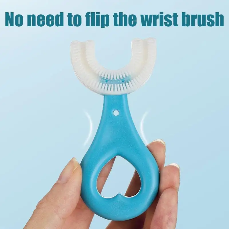 

Baby Toothbrush U-shaped Manual Convenient And Simple Baby 2-12 Years Children Brushing Teeth Oral Care Food Grade Silicone