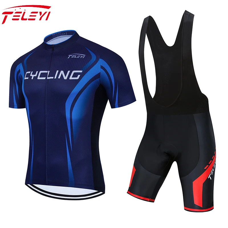 

TELEYI Summer Cycling Jersey set Maillot Ropa Ciclismo Cycling Bicycle Clothing MTB Bike Clothes Uniform Cycling Set