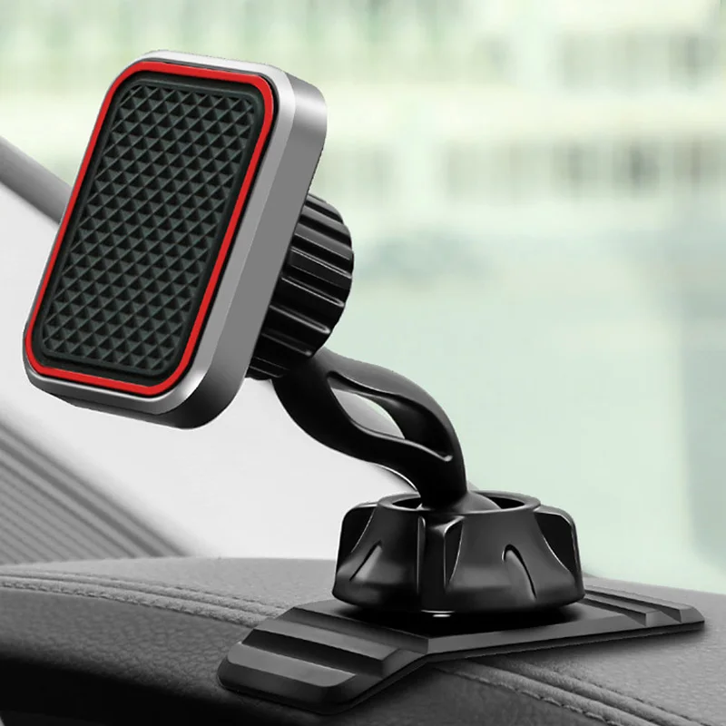 

Magnetic Car Phone Holder For Phone In Car Double 360 Degree GPS Strong Magnet Holder For IPhone Xiaomi Dashboard Mount