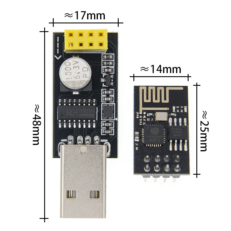 Программатор ESP01 адаптер UART GPIO0 ESP 01 Adaptaterr ESP8266 CH340G USB в последовательный