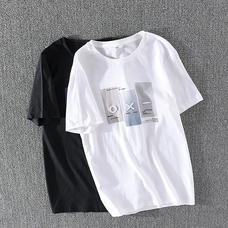 

2020 New arrival short-sleeved linen t shirt men white summer t-shirt for men casual fashion t shrits male embroidery tshirt men
