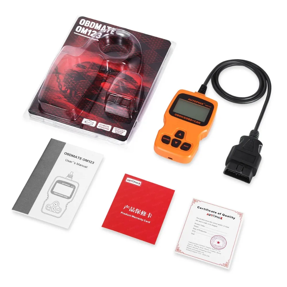 OBD2 Scanner OM123 ODB2 Car Diagnostic OBD 2 Code Reader For OBDll Tool Auto | Автомобили и мотоциклы