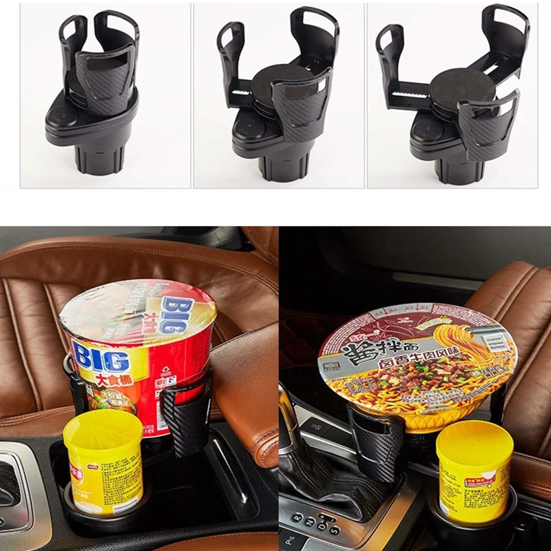 

Universal 2 In 1 360 Degree Rotating Car-mounted Slip-proof Cup Holder Water Car Cup Holder Multifunctional Auto Accessory